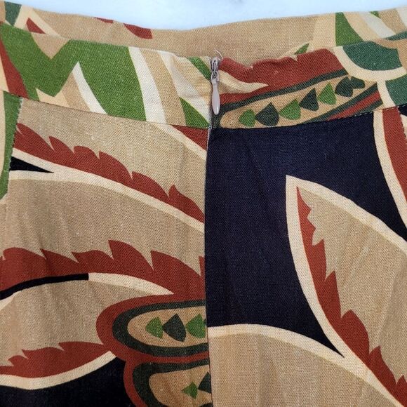 Zara 2Pc Multicolor Floral Ruffle Linen Blend Skirt Set Size Medium - Picture 9 of 16
